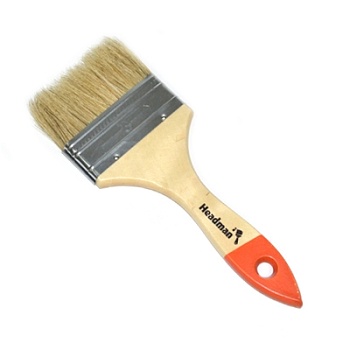 кисть флейцевая 3" (75мм) headman натур.щетина,деревянная ручка