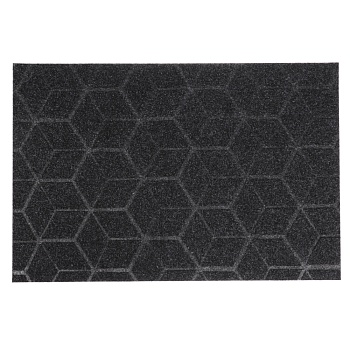 коврик придверный, влаговпитывающий, антискользящий, shahintex практик соты, 40х60, черный гранит от магазина Барс