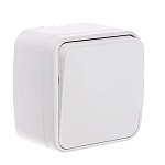 выключатель одноклавишный открытой установки intro polo 10a-250в, оу, 3-101-01, белый от магазина Барс