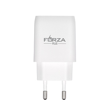 forza сетевое зарядное устройство стандарт, 2xusb, 2а, 5в, белый от магазина Барс