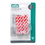vetta крючки самоклеящиеся, 2шт, sr, пластик, 1,5кг, 8х3х3,3см, овальные, 1846 от магазина Барс