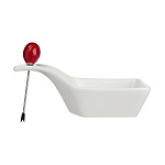 ivlev chef элеганс розетка для десерта/варенья/соуса, 15,5х9х5,5см, фарфор интернет-магазин «Барс»