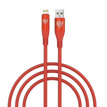 by кабель для зарядки flexi ip, 1 м, 2.4а, быстрая зарядка, оранжевый от магазина Барс