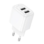 hoco. зарядное устройство модель cs51a, 2хusb-a 12w, цвет: белый от магазина Барс