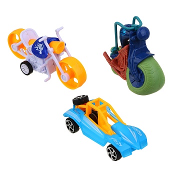 игроленд игрушка в виде машинки, рр, 9,1х4,3х 3,4см, 3 дизайна