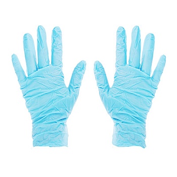 перчатки нитриловые 200шт/уп. manual un120 смотровые,нестерильные,голубые чз