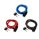 замок велосипедный тм by sport, противоугонный, тросовый, 1000х12мм, металл, пвх, пластик, 3 цвета от магазина Барс