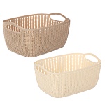 корзинка вязаная тм vetta, пластик, 21х16х10см от магазина Барс