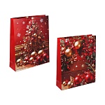 пакет подарочный бумажный тм сноу бум 32x40x10 см, 2 дизайна