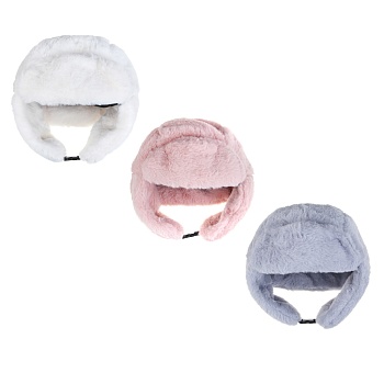 galante шапка-ушанка женская из эко меха, р-р 56-58, 3 цвета, сзш24-15