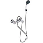 союзкран смеситель для ванны с душем, круглый излив 35см, кер. кран-буксы 1/2, хром, цинк, sk08-s241