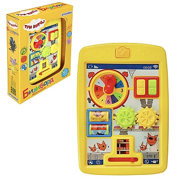 игроленд игрушка музыкальная бизиборд "три кота", звук, 2ааа, abs, 12,5х19х2,5см