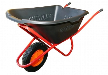 тачка строительная 1 пневмо-колесо антиудар (пластиковый кузов)  220кг 110л от магазина Барс