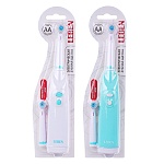 leben зубная щётка электрическая круглая, 2аа, 2 насадки в комплекте, 2 цвета интернет-магазин «Барс»