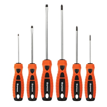 ермак набор 6 отверток (ph2x150, sl6x150, ph1x100, sl5x100, ph0x75, sl3x75)