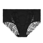 galante трусы женские макси с кружевом, р.54, 95%хлопок, 5%спандекс, черный, нб25-16