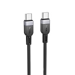 кабель для зарядки type c-type c hoco. модель x109 energy, 60вт, 2 м, силикон, черный
