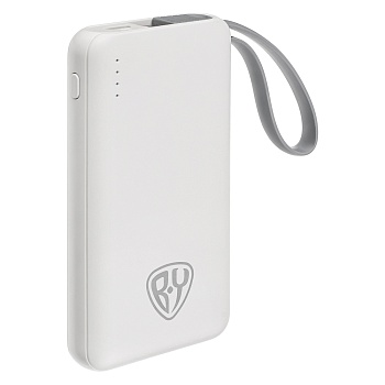 by аккумулятор мобильный, 3000 мач, usb, 1а, встроенный кабель ip, белый от магазина Барс