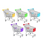 тележка для мелочей тм vetta супермаркет мини, металл, 12х11х8см от магазина Барс