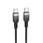 кабель для зарядки type c-type c hoco. модель x109 energy, 60вт, 3 м, силикон, черный