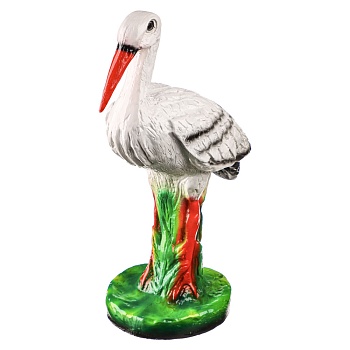 фигура садовая аист малый 39x30см, гипс от магазина Барс