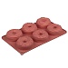 VETTA Форма силиконовая 6 ячеек, 27x16,5x3,3см "Пончики", 3 цвета