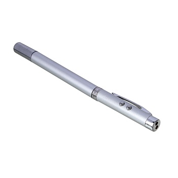ермак ручка - выдвижная указка, магнит, 1 led + лазер, 3xlr41, пластик, металл, 18х3,5см