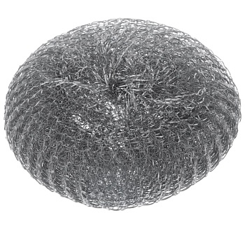 губка металлическая laima, d133*h50мм, сетчатая, 100г /120