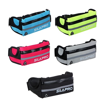 silapro сумка спортивная, пояс с держателем для бутылки, 10х36см, неопрен, 5 цветов
