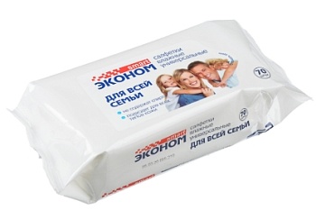 салфетки влажные смарт эконом для всей семьи 70шт от магазина Барс