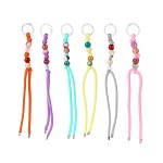 подвеска брелок паракорд и бусины тм юl indian summer, нейлон, пластик, 21 см, 6 цветов