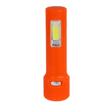 ермак фонарь ручной, 400 мач, 107х30 мм, 4 режима, led сов, usb, пластик