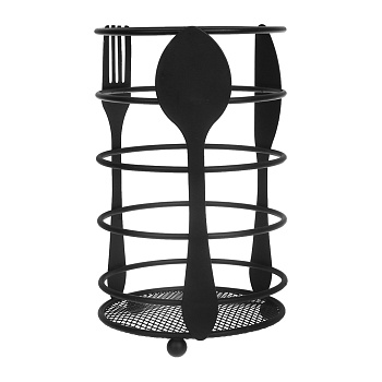 подставка для столовых приборов тм vetta кухня, 10х10х16,5см, сталь q195, 2 цвета от магазина Барс