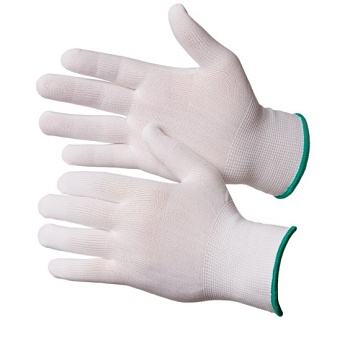 перчатки нейлоновые белые gward touch 1/240