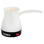 leben турка электрическая с выключателем 0,4л, 700вт, молочный цвет, пластик интернет-магазин «Барс»
