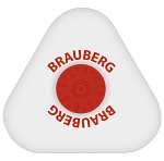 ластик brauberg "energy", 45х45х10мм, белый, треугольный, пластиковый держатель от магазина Барс