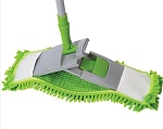швабра с флаундером 40см, черенок 70-120см, моп "синель" из микрофибры букли (тип к), любаша