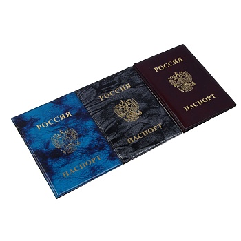 обложка для паспорта, 13,2х9,5см, пвх, 3 цвета, арт.p2015-21