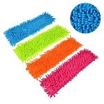насадка для швабры из микрофиб., подкл. полиэст., 10х40см, "лапша", 4 цвета, вес 95 г