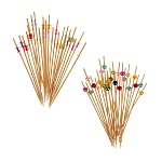 шпажки для канапе тм fntastic 24шт, 12см, дерево, пластик, жемчужины, кристаллы, арт 3