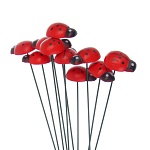 фигурка на стержне "божья коровка" тм inbloom, набор 10шт, h25см, дерево, металл от магазина Барс