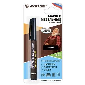 маркер мебельный (блистер), черный, 001 от магазина Барс