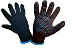 перчатки двойные, черные зима с пвх 10 класс 5/200 