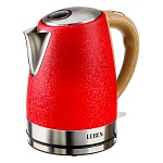 leben чайник электрический 1,8л, 1850вт, металл, красный интернет-магазин «Барс»