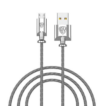 by кабель для зарядки metall micro usb, 1м, 3a, qc 3.0, металл от магазина Барс