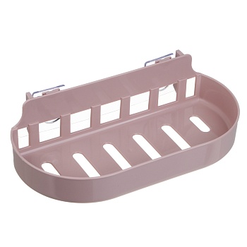 vetta classic полка настенная овальная, пластик, 22x10x3 см, пудровый от магазина Барс