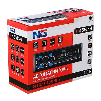 ng автомагнитола, пиковая мощность-45вт, 4 канала, usb-flash порт, беспроводное bt соединение, aux