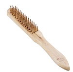 щетка металл. с дерев. ручкой, 4-х рядная ермак 