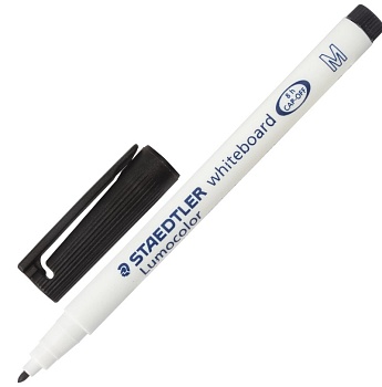 маркер для доски staedtler (германия) "lumocolor", черный, круглый наконечник, 1 мм