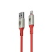 BY Кабель для зарядки Space Cable Pro iP, 2.4А, 1м, Быстрая зарядка, штекер металл, красный